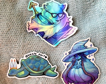 Elden Ring Stickers: Ranni, Blaidd, Miriel the Pope Turtle