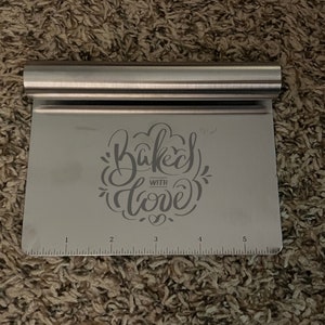 PersonalizedBaked With Love Bench Scraper/ Dough Cutter/ Chopper