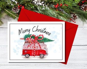 Printable Christmas card, instant download
