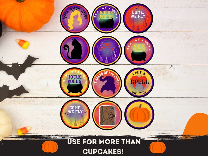 Hocus Pocus Cupcake Topper Hocus Pocus Cake Topper Hocus Etsy