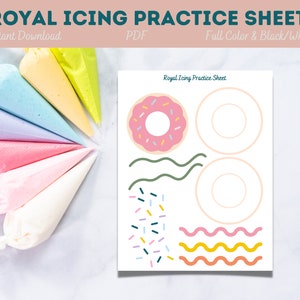 Royal Icing Practice sheet printable
