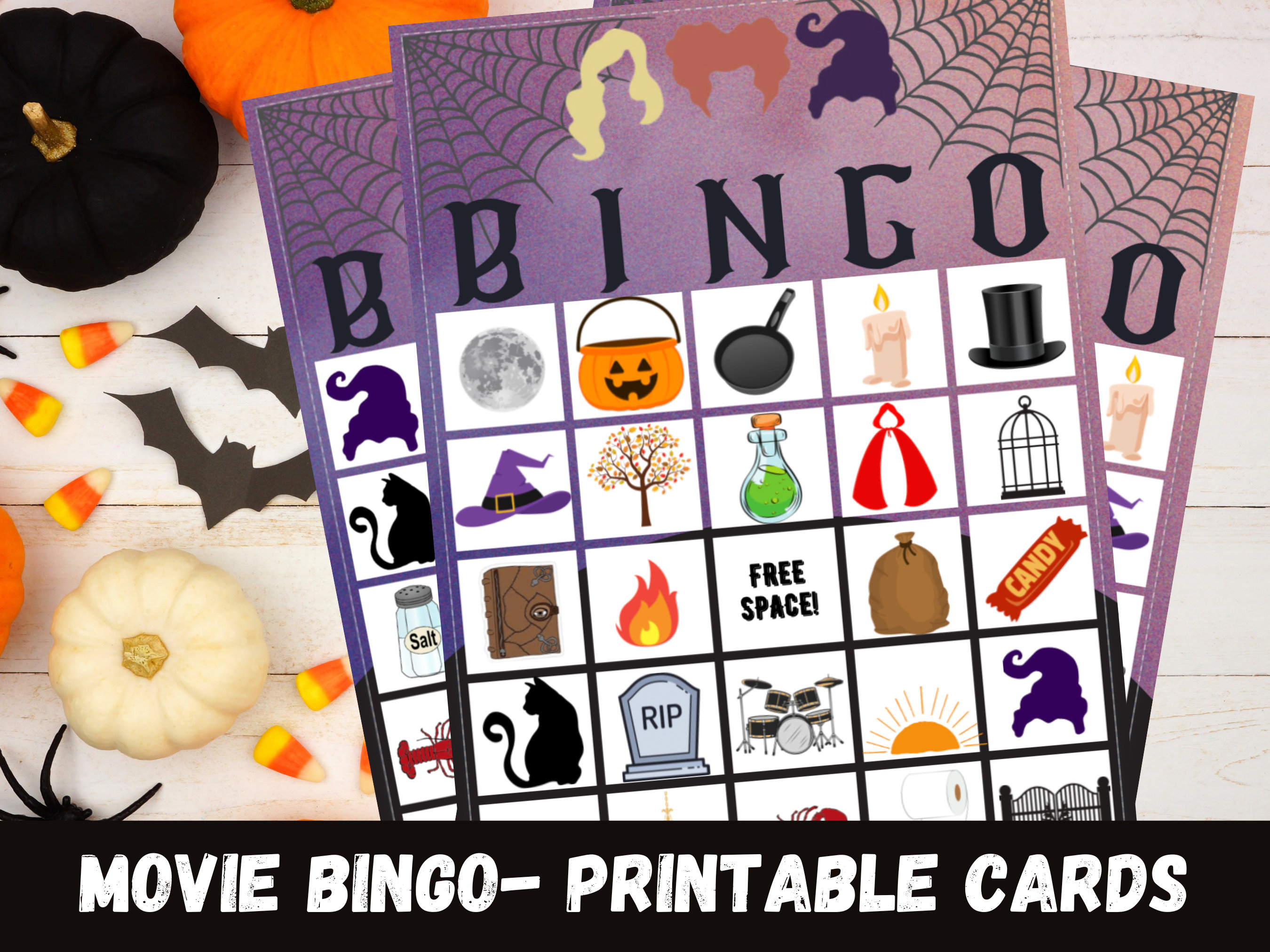 Hocus Pocus Printable Bingo Cards, Hocus Pocus Games, Hocus Pocus Watch ...