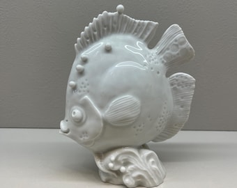 Meissen Germany White Fish Weifs Rare Porcelain Figurine