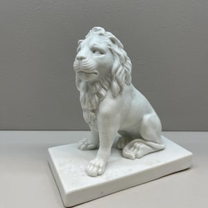 Bing&Grondahl White Biscuit Lion Porcelain Figurine