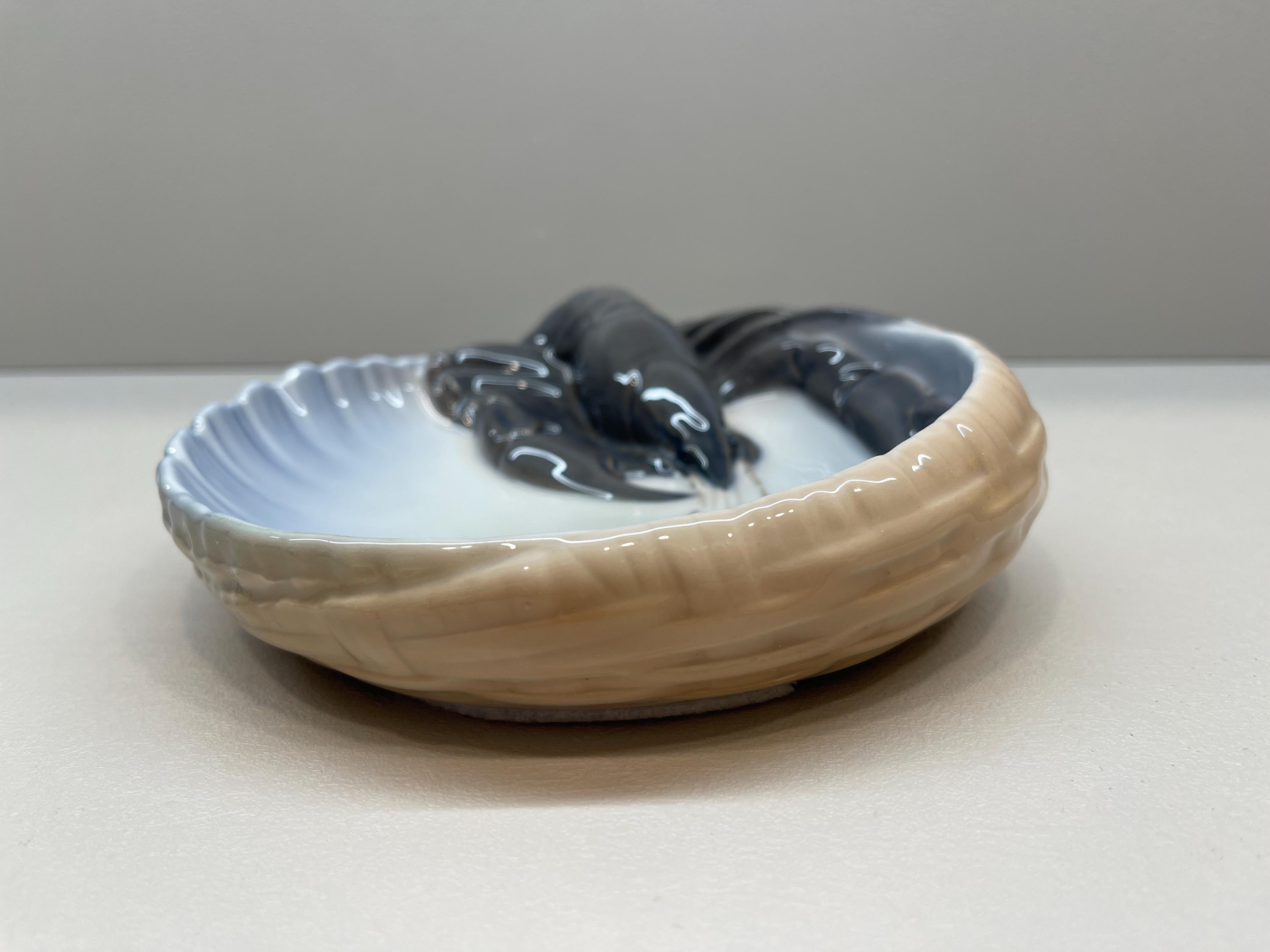 ロイヤルコペンハーゲン 3277 ブルーロブスターシュリンプディッシュ