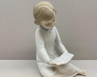 リヤドロ ナオ フィギュア、フードの少年、ヴィンテージ スペイン製