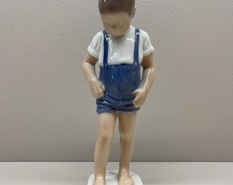 Bing & Grondahl 1870 Boy with Nipping Crab Porcelain Figurine