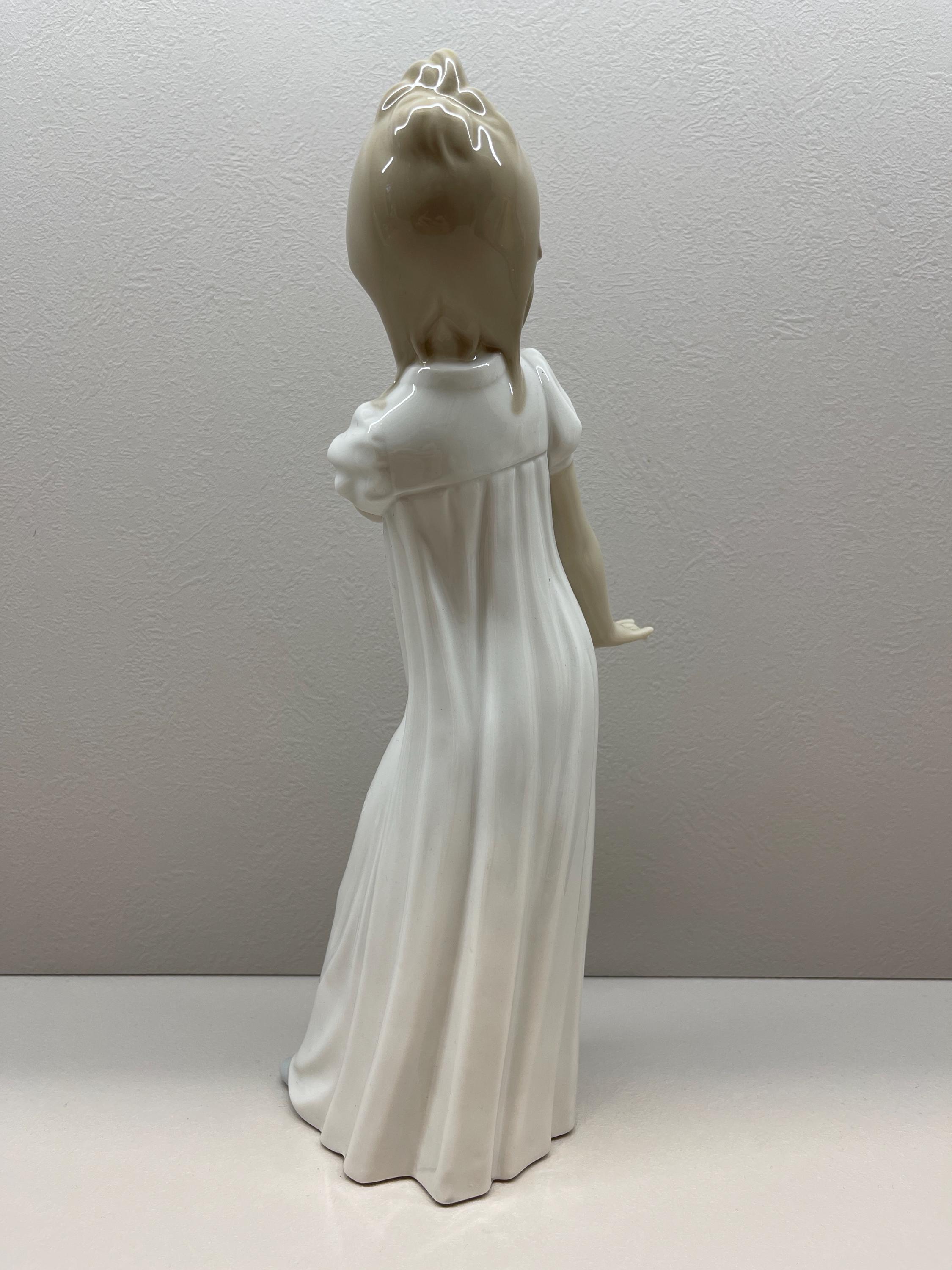 NAO by Lladro “young Girl Yawning” Porcelain Figurine – 1992