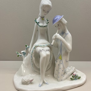 Rosenthal Raymond Peynet Junge Liebende Frühlingslied Art Deco Porzellanfigur