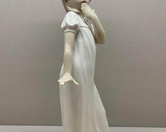 NAO by Lladro “young Girl Yawning” Porcelain Figurine – 1992