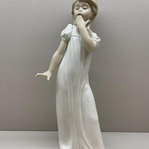Lladro Girl Yawning - Etsy
