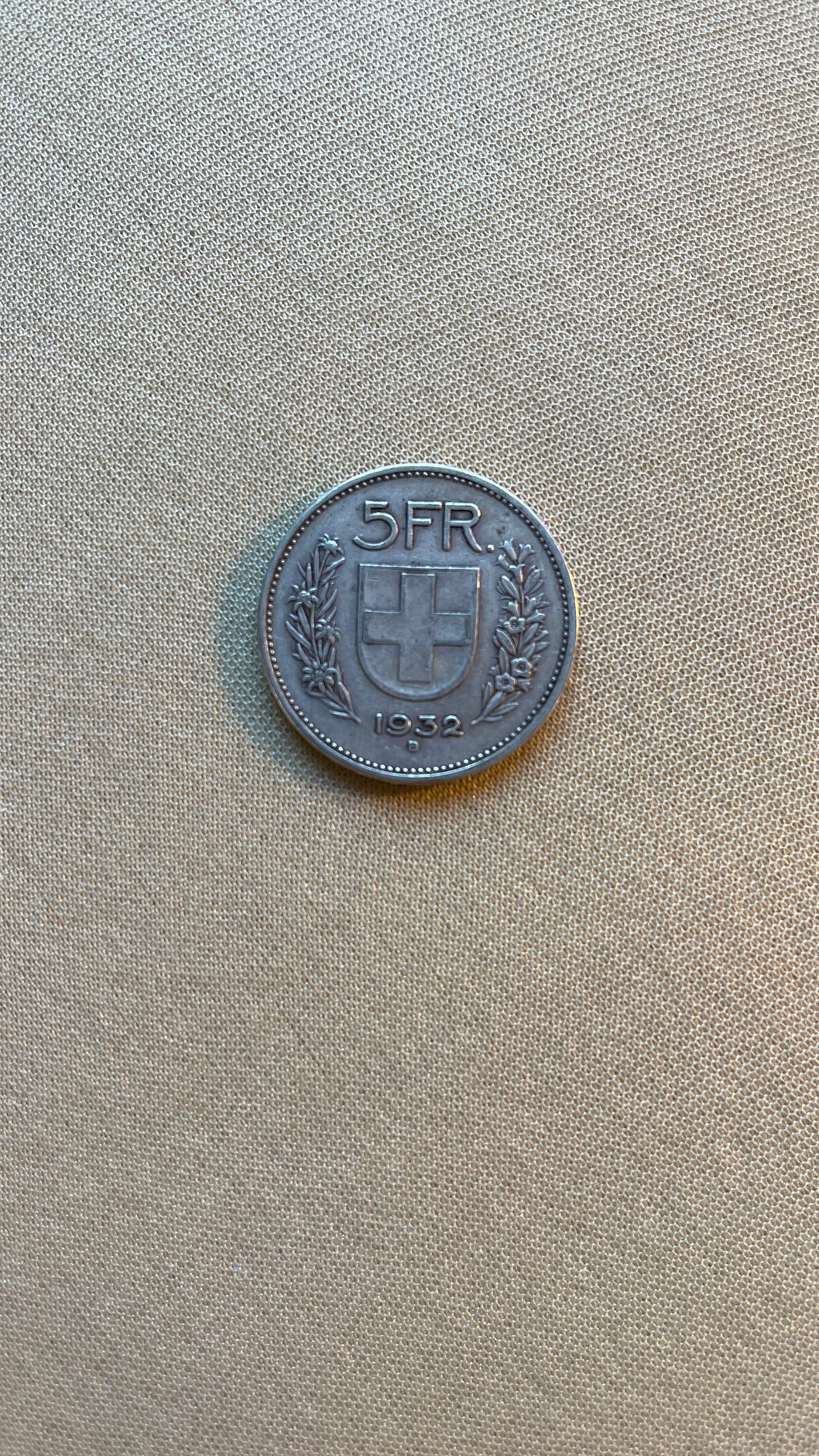 1932年 スイス 5フラン銀貨 - Etsy 日本