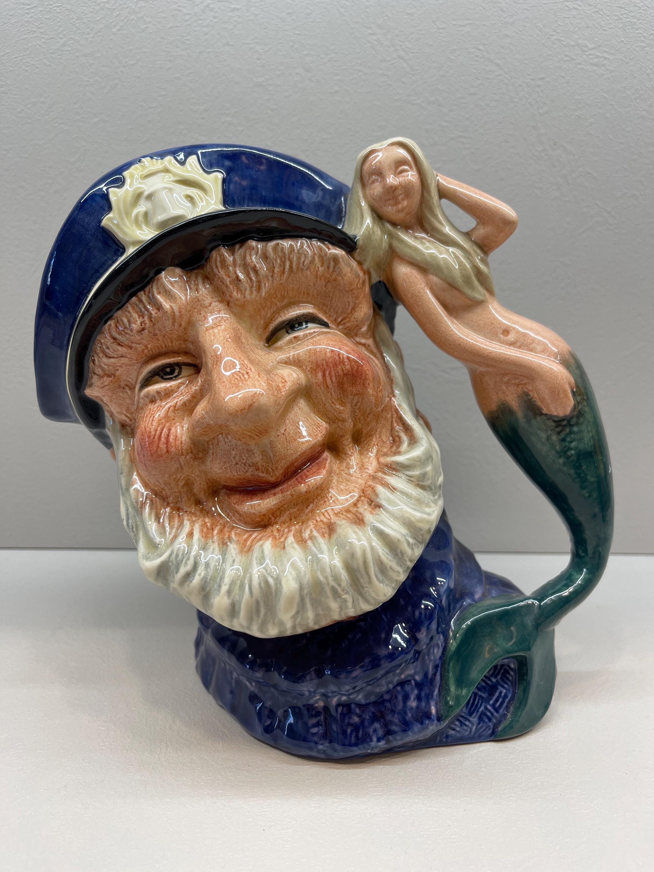 Toby Handle Royal Doulton Old Salt Toby Jug: Sailor With Mermaid Handle D6551 - Etsy