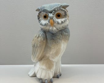 NAO by Lladro Porcelain Owl Figurine – Handcrafted Spain, Glossy Finish