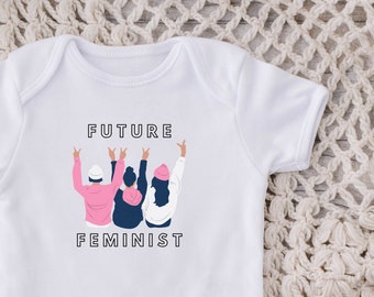 Future Feminist Baby Short Sleeve Onesie®, Newborn Onesie®, Baby Bodysuit, Baby Shower Gift for any Future Feminist Baby