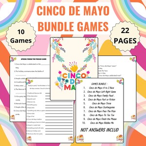 Cinco De Mayo Bundle Games | Cinco De Mayo Party Games | Cinco de Mayo Office Party | Cinco de Mayo Games for Adults | Mexican Party Games