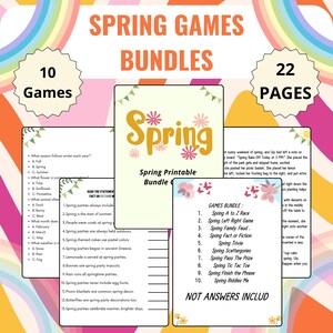 Spring Games Bundles | Spring Party Games | Spring Family Games | Office Spring Games | Spring Classroom Activities | Spring Theme Games