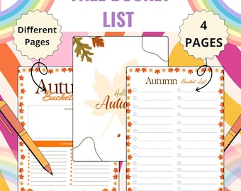 Fall Bucket List Printable: Autumn Activities Checklist for Family Fun (PDF Download
