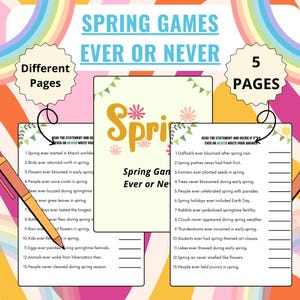 Frühlingsspiele | Frühling immer oder nie | Frühlingsspiele für Kinder und Erwachsene | Frühling hab ich noch nie | Eisbrecher Spiele | Digitaler Download