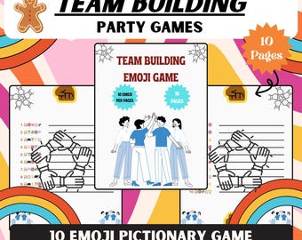 Kontors-emoji-spel | Teambuilding-emoji-spel | Roligt emoji-spel för jobbet | Utskrivbart kontorsfestspel | Uppskattning av anställda