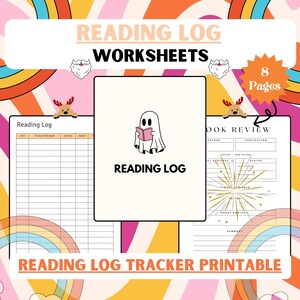 Reading Log Printable | Reading Book Tracker | Reading Journal | Book Tracker Reading List | Habit Tracker | Printable Planner Page