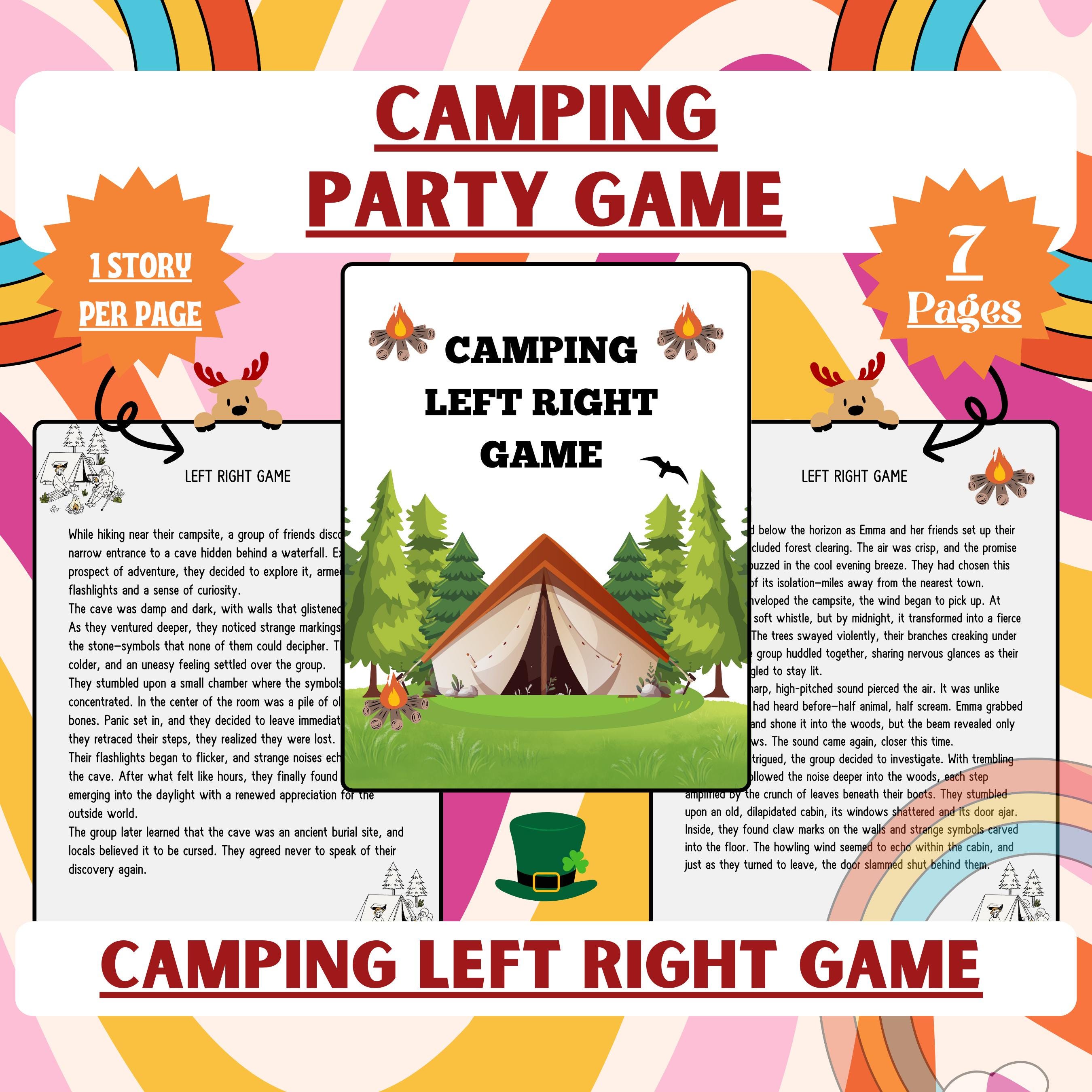 Camping Left Right Game | Printable Camping Game | Printable Activity ...