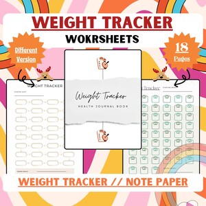 Abnehm-Tracker | Gewicht-Tracker Printable | Gewicht Log Vorlage | Abnehmplaner | Gewicht-Aufzeichnungsbogen | Gewicht-Rekord Vorlage