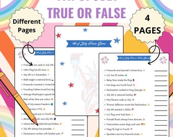 4th of July Trivia Game: US Independence Day Printable (PDF Download)