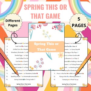 Spring This or That Game | Spring Would You Rather | Fun Spring Game | Spring Games | Party Games for Kids Adults | Spring Party Games