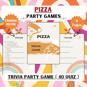 Pizza Trivia Game | Fun Pizza Quiz for Kids and Adults | Pizza Party Game | Printable Pizza Game Questions and Answers | Instant Download