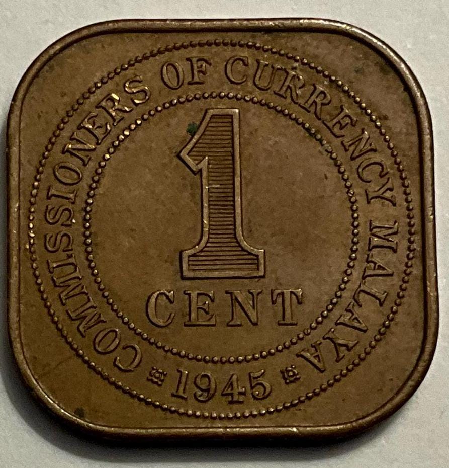米国 1セント硬貨 1945年 2枚セット 1945 Malaya 1 Cent George VI Coin - Etsy