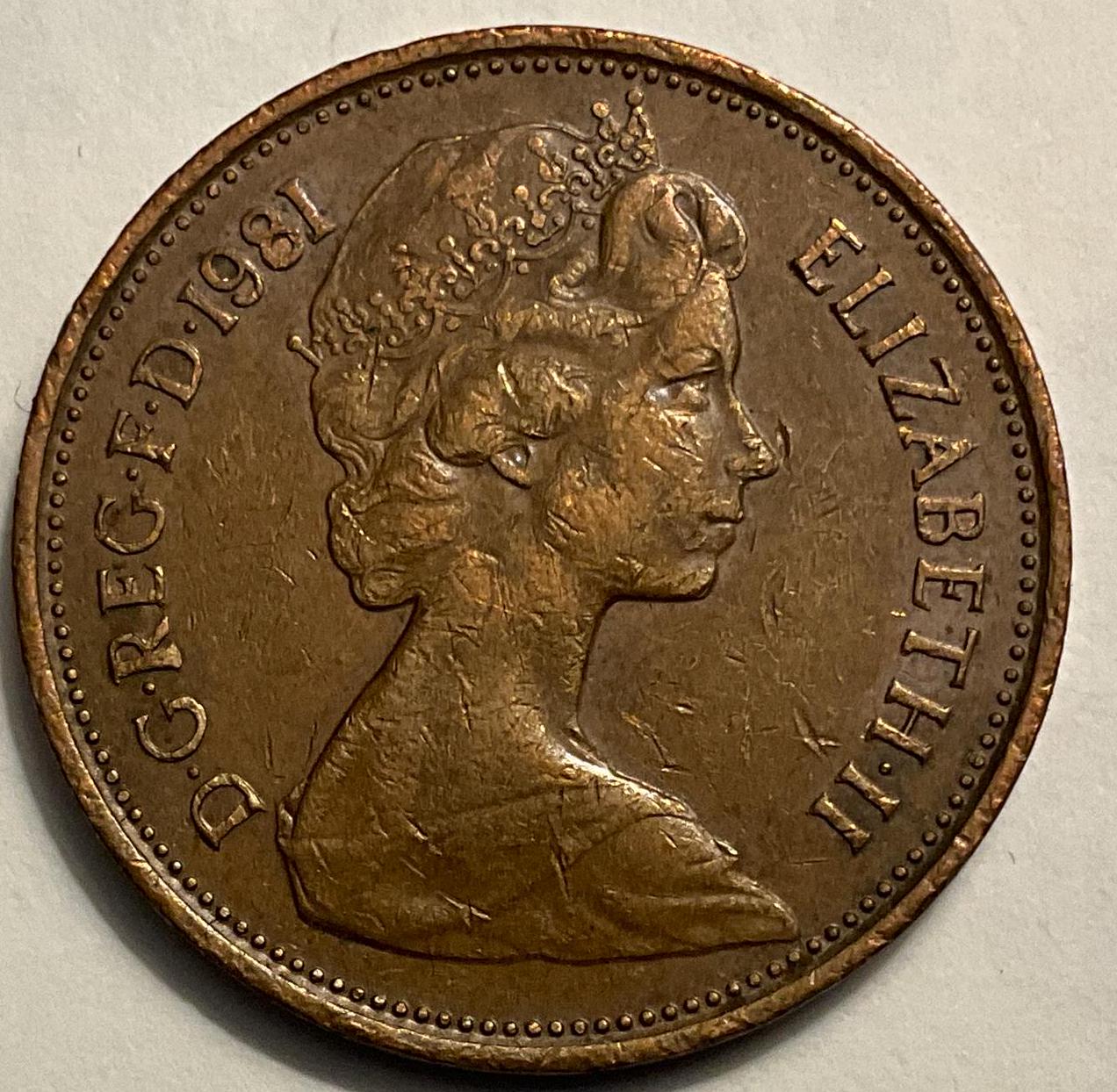 1980/1981 2 ペンス エリザベス女王 2 世コイン - Etsy 日本