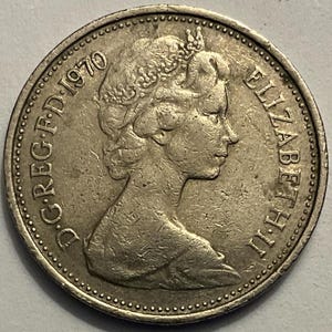 1970/1989 Queen Elizabeth II 5 Pence Coins