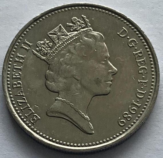 旧貨幣 エリザベス2世  等5点 1970/1989年エリザベス2世5ペンス硬貨 - Etsy 日本