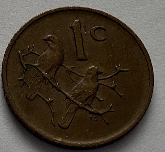 1976/1983 南アフリカ 1 セント硬貨 - Etsy 日本