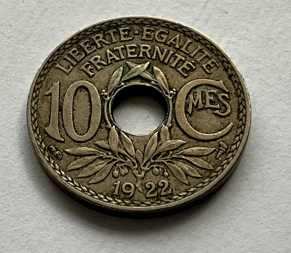 1922年 フランス 10サンチーム硬貨 - Etsy 日本