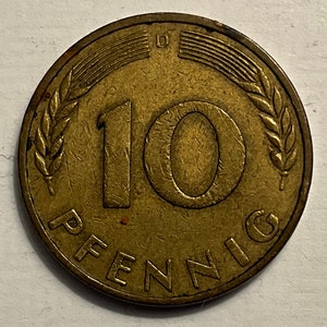 1950 Germany 10 G/D Pfennig Coins