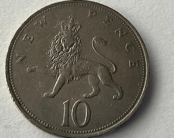 1973/1974 エリザベス2世女王 10ペンス硬貨 - Etsy 日本