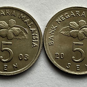 2003 Malaysia 5 Sen Münzen