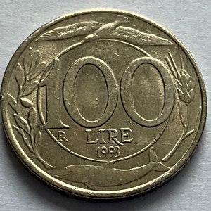 1993 Italien 100 Lire Münze
