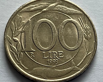 イタリア硬貨 500リラ イタリア銀行創立100周年記念 | 女性の頭部