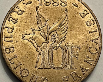 1984年 フランス 10フラン硬貨 フランソワ・ルード - 状態良好 - 1984