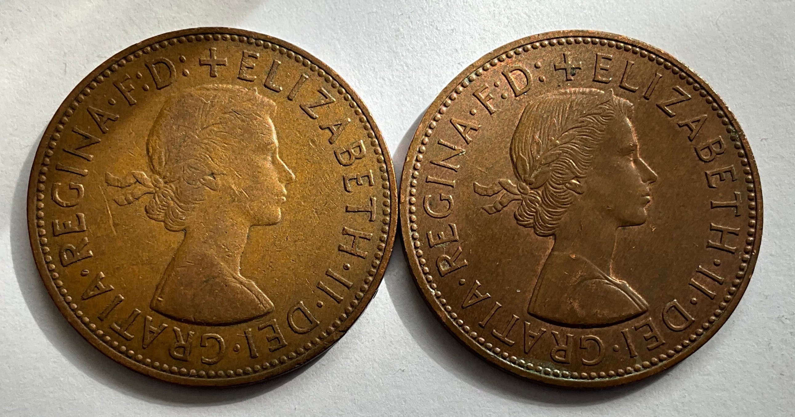 1964/1965 エリザベス 2 世 1 ペニー硬貨 - Etsy 日本