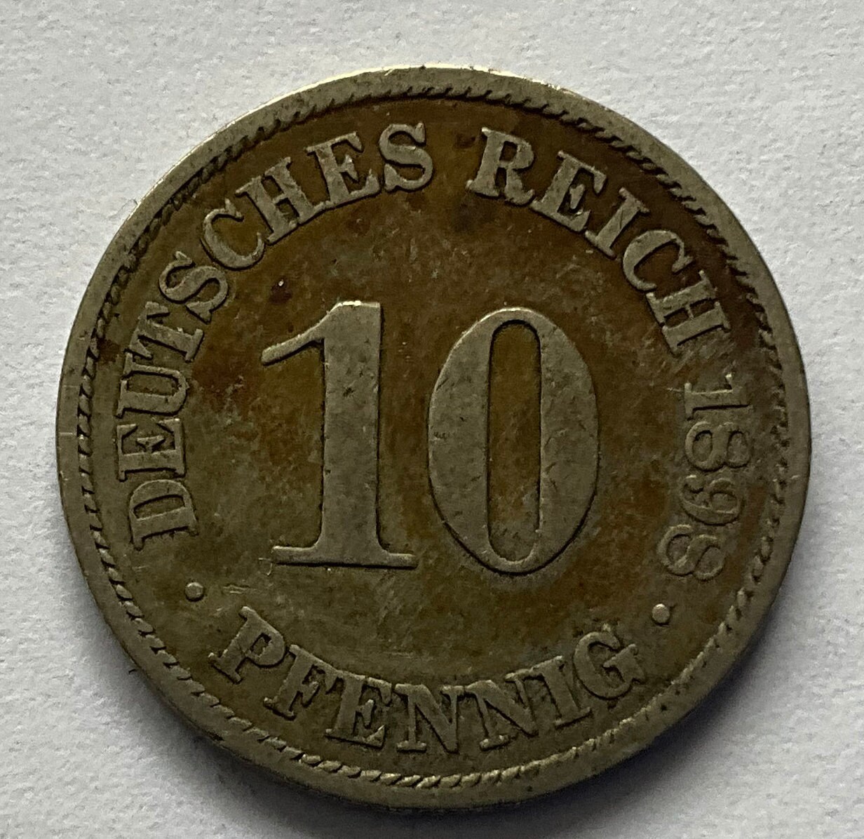 1898年ドイツ10ペニヒ硬貨 - Etsy 日本