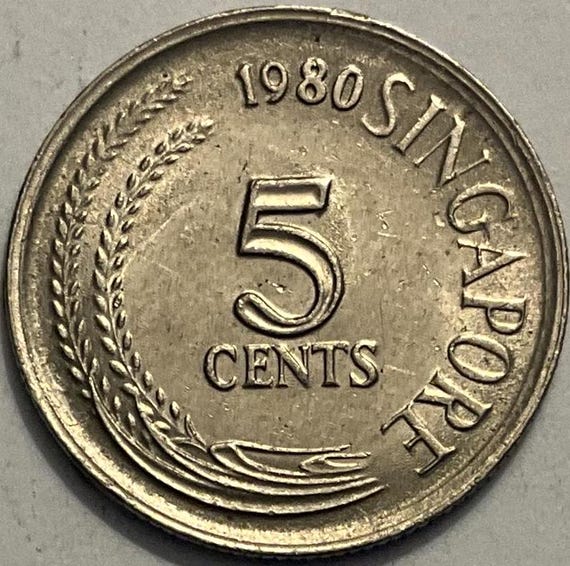 記念、中には古い5セントまでよりどりです。 1980/1981年 シンガポール 5セント硬貨 - Etsy 日本