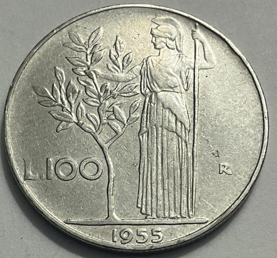 1955年/1957年/1967年 イタリア 100リラ硬貨 - Etsy 日本
