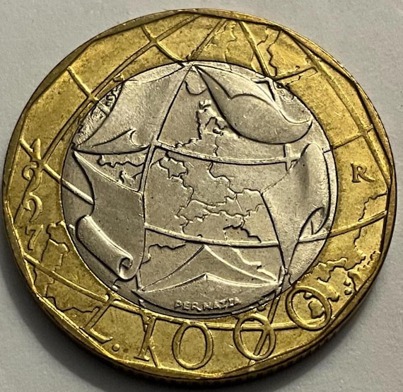 1997年イタリア1000リラ硬貨 - Etsy 日本