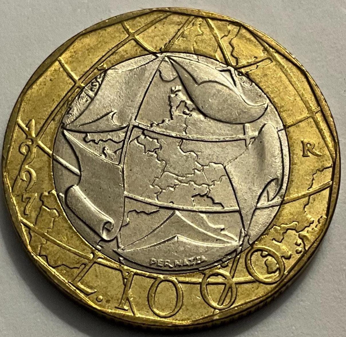 1997年イタリア1000リラ硬貨 - Etsy 日本