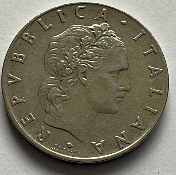 1964 Italy 50 Lire Coin - Etsy