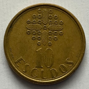 1990 Portugal 10 Escudos Coin